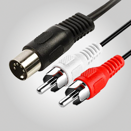 DIN/RCA (tulp) kabels