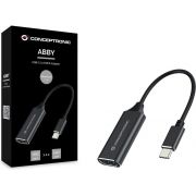 Conceptronic-ABBY03B-video-kabel-adapter-HDMI-Type-A-Standaard-USB-Type-C-Zwart