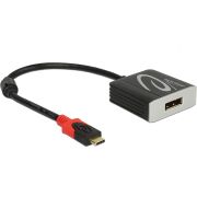 DeLOCK-63312-USB-Type-C-Displayport-Zwart-kabeladapter-verloopstukje