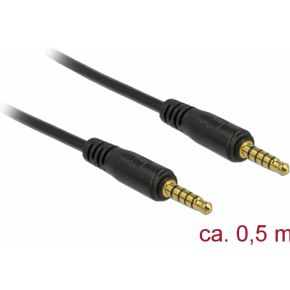 DeLOCK 85695 audio kabel 0,5 m 3.5mm Zwart