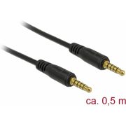 DeLOCK-85695-audio-kabel-0-5-m-3-5mm-Zwart