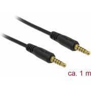 DeLOCK 85696 audio kabel 1 m 3.5mm Zwart