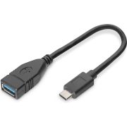 ASSMANN-Electronic-0-15m-USB-C-A-0-15m-USB-C-USB-A-Mannelijk-Vrouwelijk-Zwart-USB-kabel