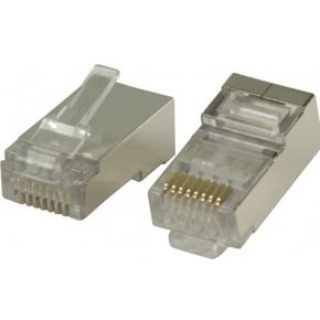 Image of Connector RJ45 Stranded STP CAT6 Male PVC Transparant