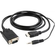 Gembird-A-HDMI-VGA-03-10-VGA-HDMI-3-5mm-Zwart-kabeladapter-verloopstukje