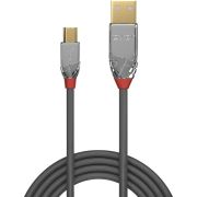 Lindy-36632-2m-USB-A-Mini-USB-B-Mannelijk-Mannelijk-Grijs-USB-kabel
