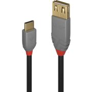 Lindy 36897 0.15m USB-A Vrouwelijk naar USB-C Mannelijk USB-kabel