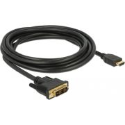 DeLOCK 85585 3m DVI HDMI Type A (Standard) Zwart video kabel adapter