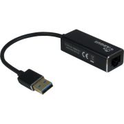 Inter-Tech ARGUS IT-810 USB 3.0 RJ-45 Zwart kabeladapter/verloopstukje