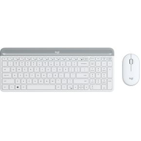 Logitech Slim Wireless Combo MK470 QWERTY US White toetsenbord en muis