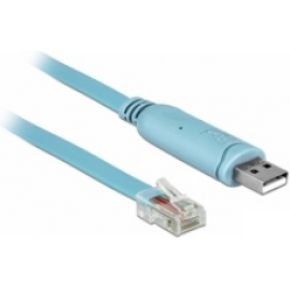 DeLOCK 63289 kabeladapter/verloopstukje USB 2.0 Type-A RJ45 Blauw
