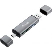 Equip-245460-geheugenkaartlezer-USB-3-2-Gen-1-3-1-Gen-1-Type-A-Type-C-Grijs