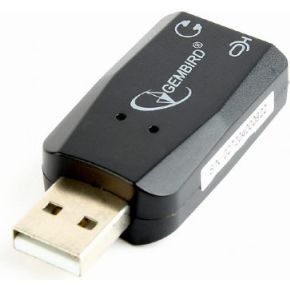 Gembird SC-USB2.0-01 kabeladapter/verloopstukje 2 x 3.5mm Zwart