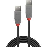 Lindy-36692-USB-kabel-1-m-USB-A-Mannelijk-Zwart-Grijs