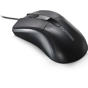 Image of Rapoo Wired 1000 dpi optical mouse - 3 buttons - black