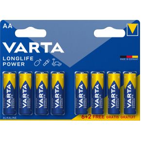 Image of Varta Batterij alkaline AA/LR6 1.5 V High Energy 6+2-blister
