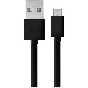 Image of Fresh n Rebel Flat Micro USB Cable Small Black 50cm