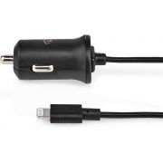 Nedis-Auto-oplader-2-4-A-Vaste-kabel-Apple-Lightning-Zwart