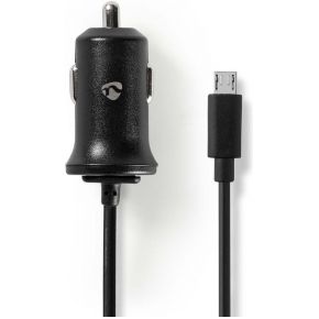 Nedis Auto-oplader | 2,4 A | Vaste kabel | micro-USB | Zwart