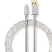 Nedis Data- en Oplaadkabel | Apple Lightning 8-pins male - USB A male | 2,0 m | Aluminium