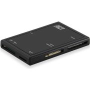 ACT USB 3.2 cardreader, SD/microSD/SDHC, zwart