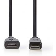 Nedis High Speed HDMI-kabel met Ethernet | HDMI-mini-connector - HDMI female | 0,2 m | Zwart