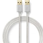 Nedis Kabel USB 2.0 | A male - A male | 2,0 m | Aluminium