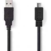 Nedis-Kabel-USB-2-0-A-male-Micro-B-male-2-0-m-Zwart