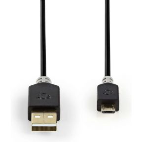 Nedis Kabel USB 2.0 | A male - Micro-B male | 2,0 m | Antraciet [CCBW60500AT20]