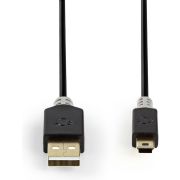 Nedis-Kabel-USB-2-0-A-male-Mini-5-pins-male-2-0-m-Antraciet-CCBW60300AT20-