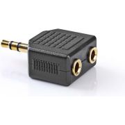 Nedis-Stereo-Audioadapter-3-5-mm-male-2x-3-5-mm-female-10-stuks-Zwart-CAGP22945BKG-