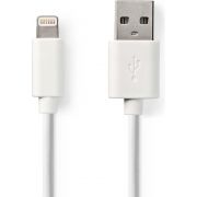 Nedis-Sync-and-Charge-Kabel-Apple-Lightning-8-Pins-Male-USB-A-Male-3-0-m-Wit