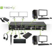 Techly-IDATA-DP-KVM2-KVM-switch-Zwart