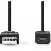 Nedis USB 2.0-Kabel | A Male - Micro-B Male | 3,0 m | Zwart [CCGB60500BK30]