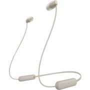 Sony-WI-C100-Headset-Draadloos-In-ear-Oproepen-muziek-Bluetooth-Beige