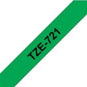 Image of Brother TZE-721 - 9 mm Black-Green
