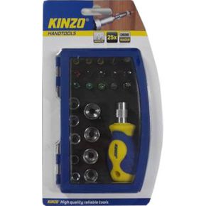 Image of Kinzo Bit & Socket toolset 25 delig
