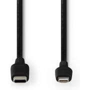 Nedis-Apple-Lightning-Cable-Apple-Lightning-8-Pin-Male-USB-C-2-0-m-Black