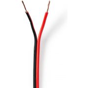 Nedis-Speaker-Kabel-2x-0-75-mm2-100-m-Folieverpakking-Zwart-Rood