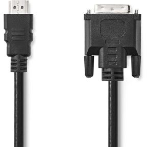 Nedis HDMI© Kabel | HDMI© Connector | DVI-D 24+1-Pins Male | 1080p | Vernikkeld | 2.00 m | Recht | PVC