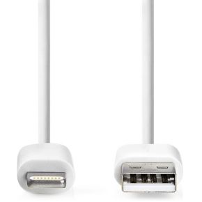 Nedis Lightning Kabel | USB 2.0 | Apple Lightning 8-Pins | USB-A Male | 480 Mbps | Vernikkeld | 1.00 m | R
