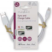 Nedis-Lightning-Kabel-USB-2-0-Apple-Lightning-8-Pins-USB-A-Male-480-Mbps-Vernikkeld-1-00-m-R