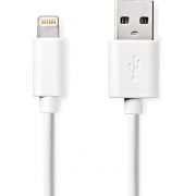 Nedis Lightning Kabel | USB 2.0 | Apple Lightning 8-Pins | USB-A Male | 480 Mbps | Vernikkeld | 2.00 m | R