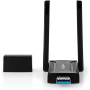 Nedis Netwerk-Dongel | Wi-Fi | AC1200 | 2.4/5 GHz (Dual Band) | USB3.0 | Wi-Fi-snelheid totaal: 1200 Mbps