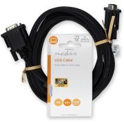 Nedis VGA-Kabel | VGA Male | VGA Male | Vernikkeld | Maximale resolutie: 1280x768 | 3.00 m | Rond | ABS |
