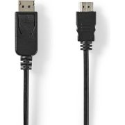 Nedis DisplayPort-Kabel | DisplayPort Male | HDMI© Male | Vernikkeld | 2.00 m | Rond | PVC | Zwart | Lab