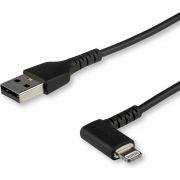 StarTech.com 2 m gehoekte Lightning naar USB kabel Apple MFi gecertificeerd zwart