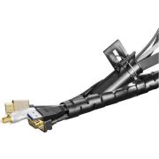 Deltaco LDR12 kabelbeheersysteem Cable flex tube Bureau/muur Zwart 1 stuk(s)