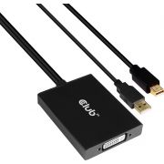 CLUB3D-cac-1130-MiniDP-USB-A-DVI-D-Zwart