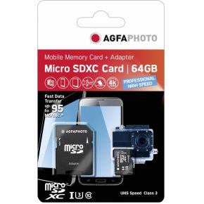 Image of AgfaPhoto 64 GB microSDXC-card Class10 UHS-1 U3